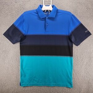 Walter Hagen 11 Majors Golf Polo Men's Small Blue Black‎ Green Short Sleeve Sz S